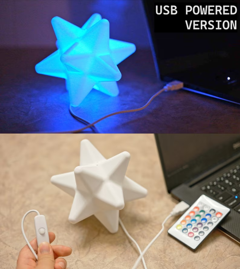 Color-Changing Star Fragment LED Light with USB Option