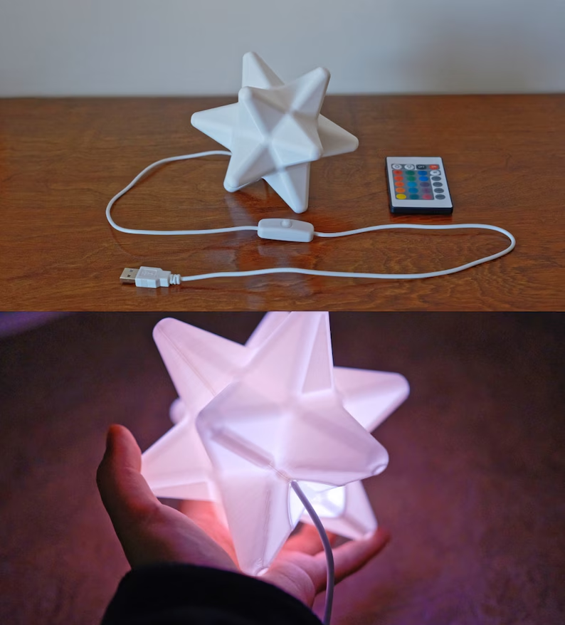 Color-Changing Star Fragment LED Light with USB Option