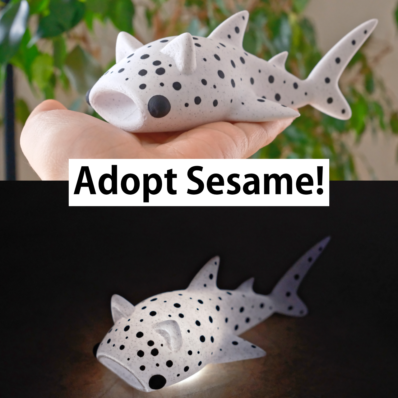 Cat Whale Shark Fidget Light