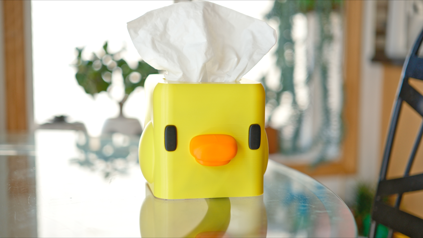 The Build Plate store duck facial tissue box cover