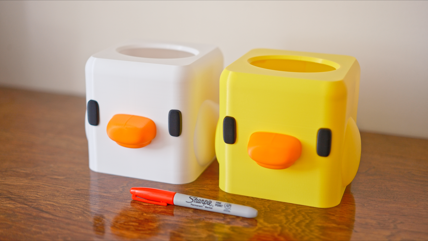 The Build Plate store duck facial tissue box cover