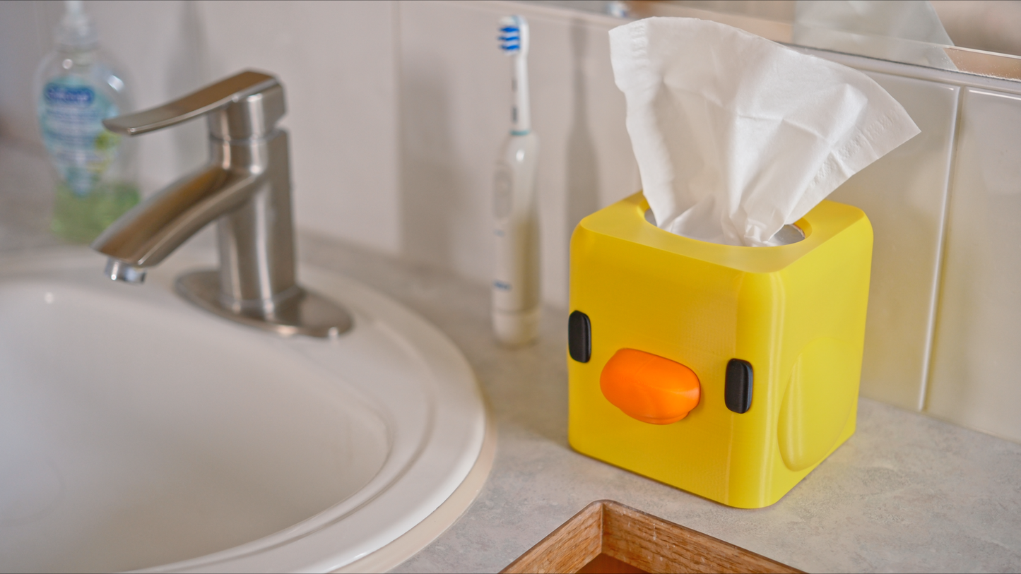 The Build Plate store duck facial tissue box cover
