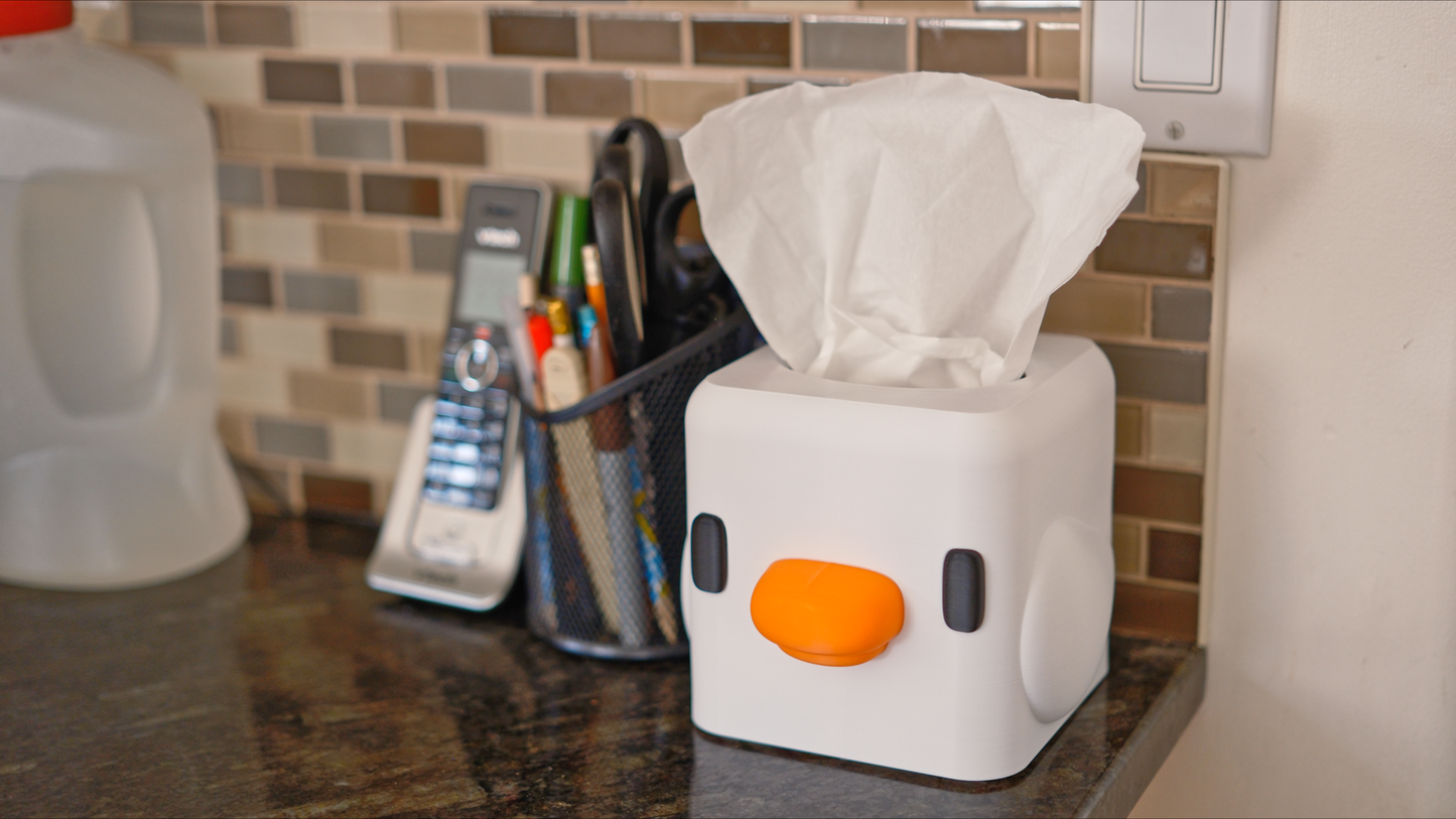 The Build Plate store duck facial tissue box cover