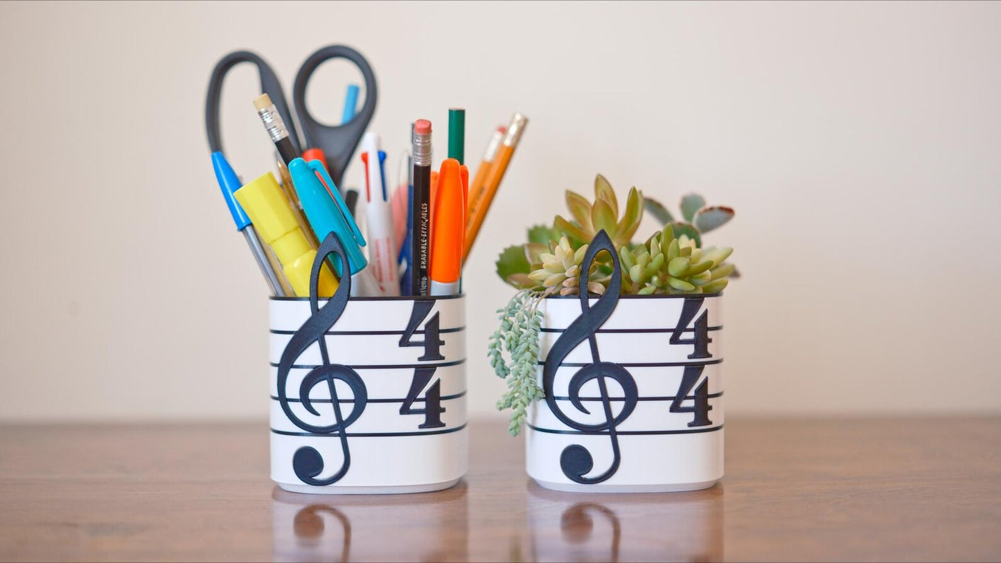 Treble Clef Planter / Pen Holder