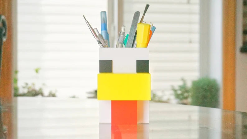 Minecraft Chicken Planter & Pen Holder