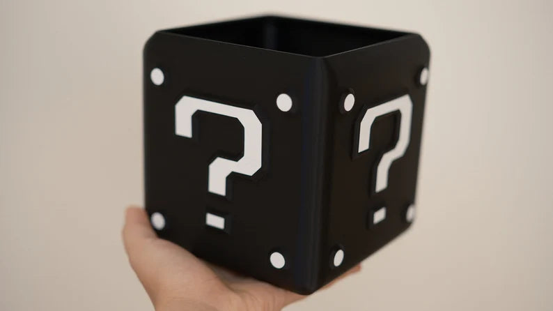 Super Mario Question Mark Block Planter & Pen Holder