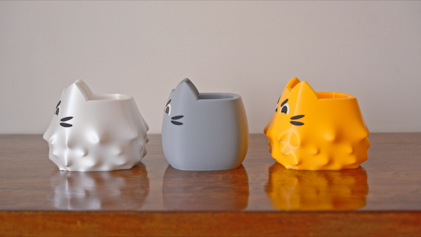 Angry Cat Planter & Pen Holder