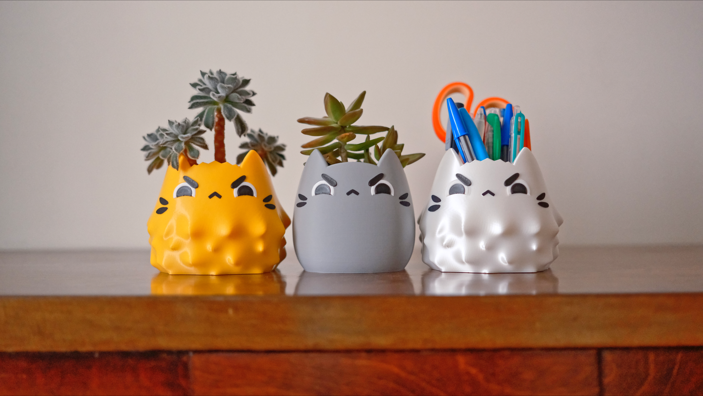 Angry Cat Planter & Pen Holder