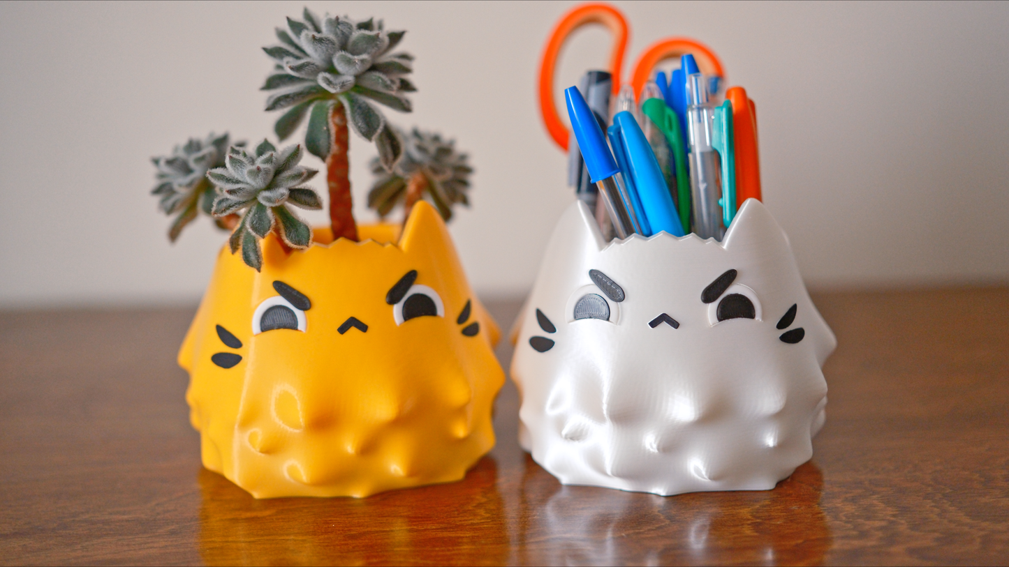 Angry Cat Planter & Pen Holder