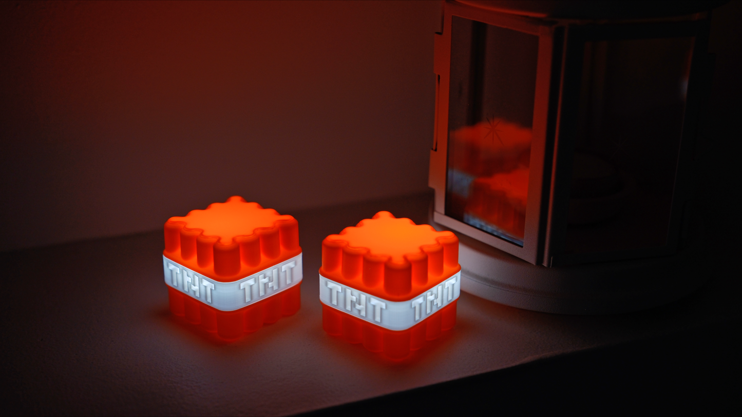 Mini Minecraft TNT LED Light