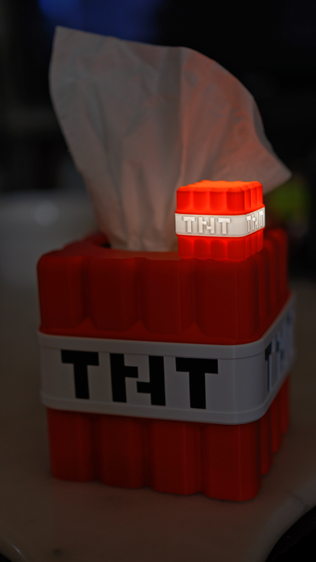 Mini Minecraft TNT LED Light