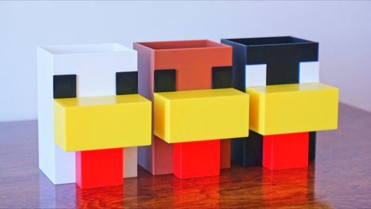 Minecraft Chicken Planter & Pen Holder