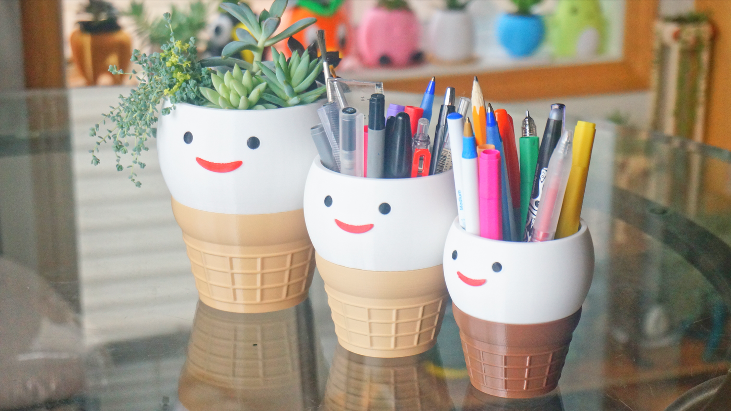 Ice cream Pen Holder & Planter
