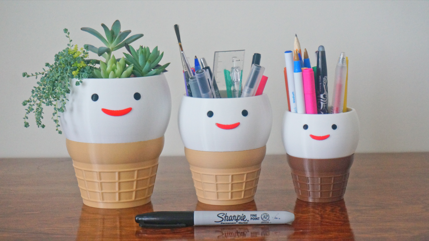 Ice cream Pen Holder & Planter