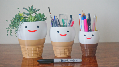 Ice cream Pen Holder & Planter