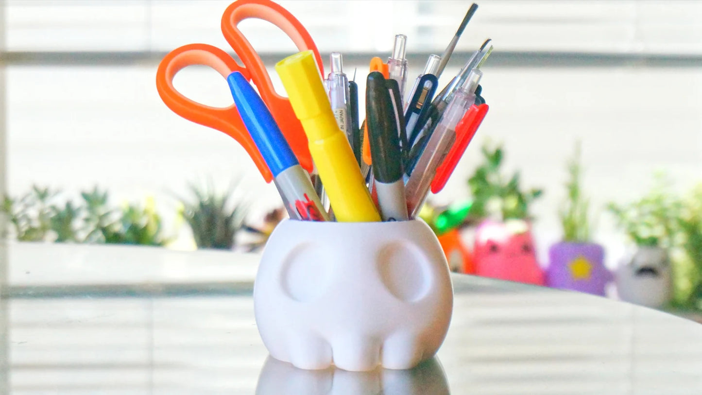 Skull Planter & Pen Holder