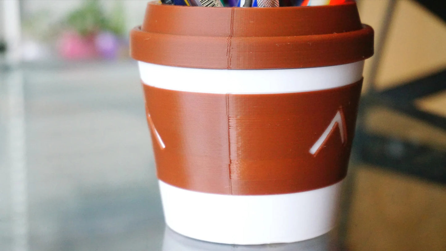 Coffee Cup Planter & Pen Holder