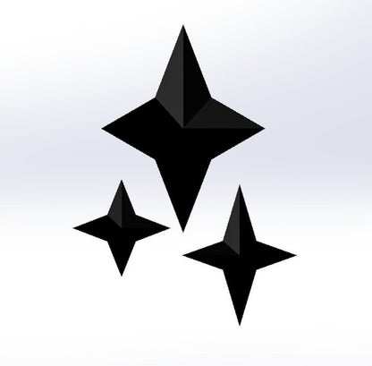 3D Twinkling Stars Wall Decoration