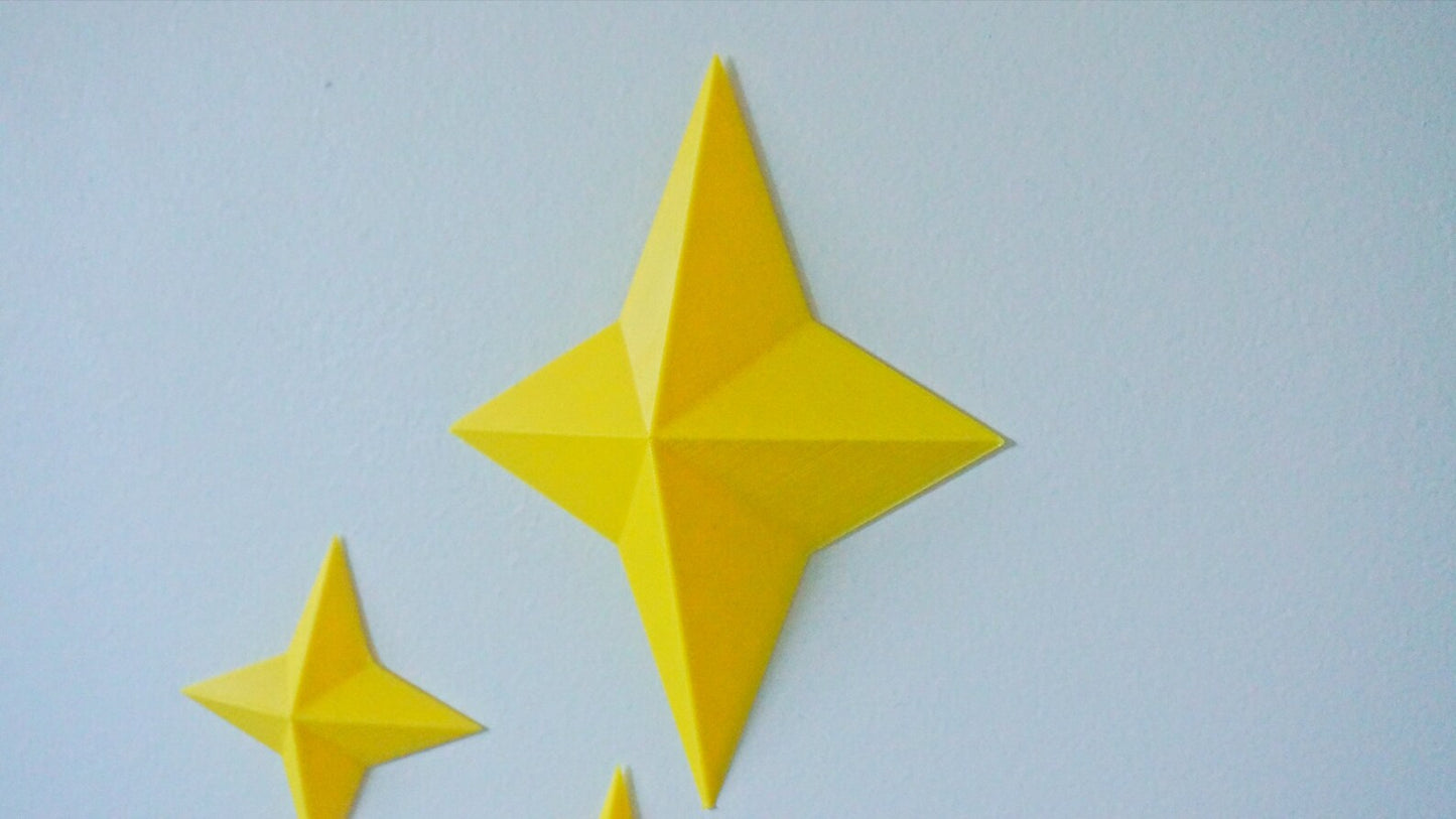 3D Twinkling Stars Wall Decoration