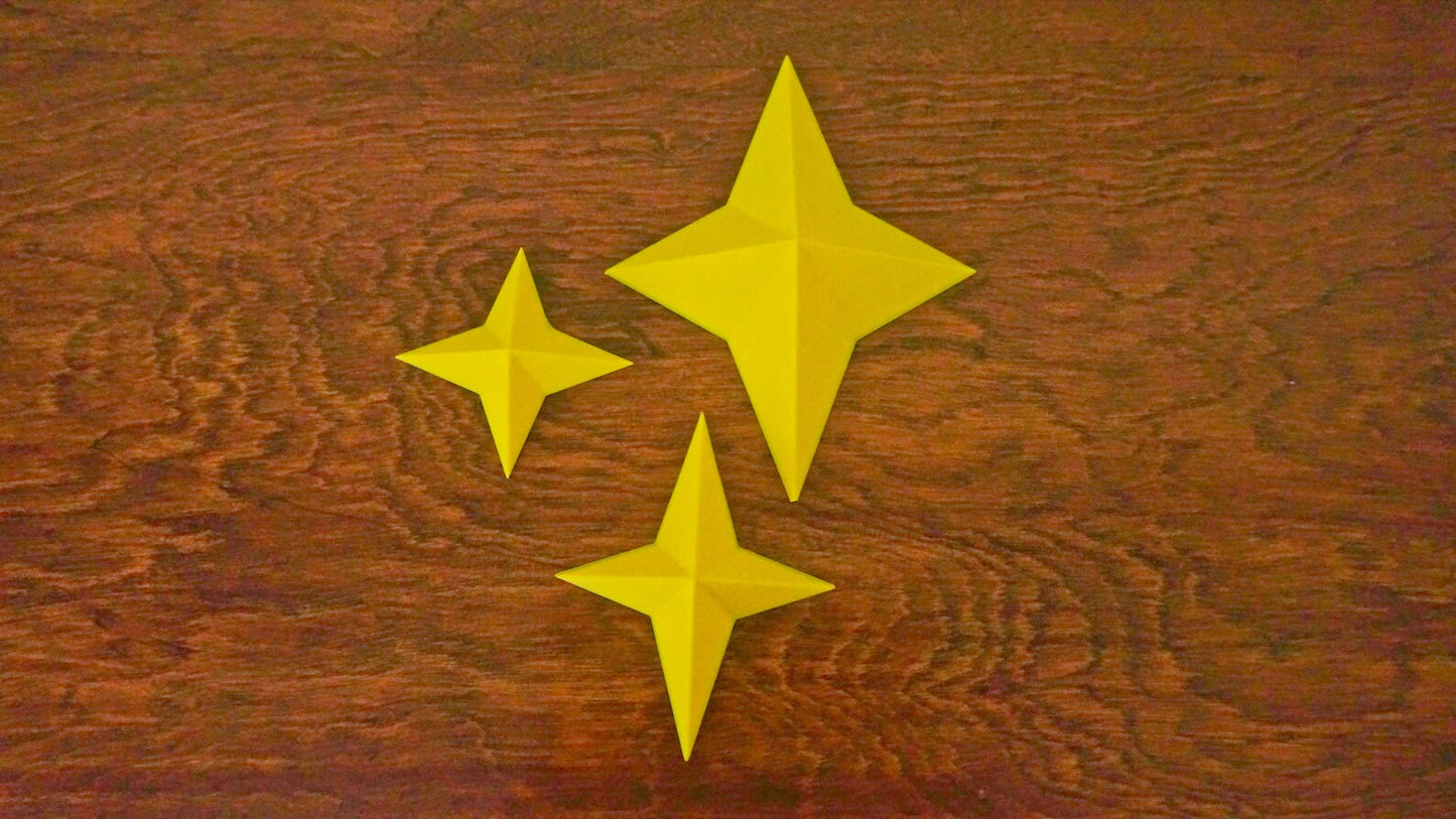 3D Twinkling Stars Wall Decoration