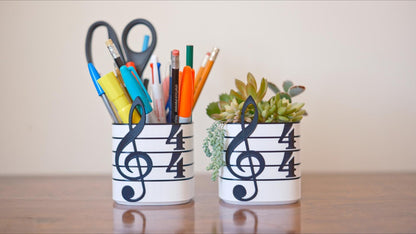 Treble Clef Planter / Pen Holder