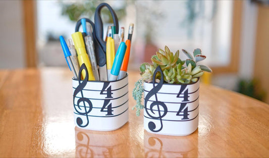Treble Clef Planter / Pen Holder