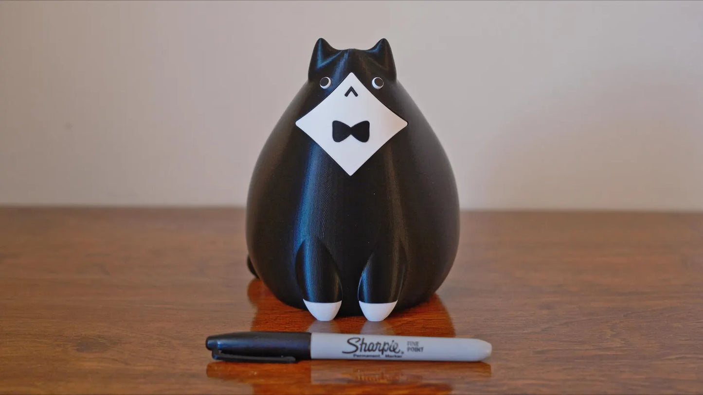 Tuxedo Cat Planter & Pencil Holder