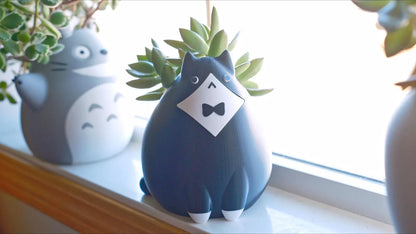 Tuxedo Cat Planter & Pencil Holder