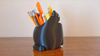 Tuxedo Cat Planter & Pencil Holder