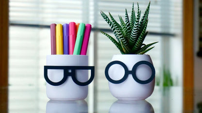Nerdy Glasses Planter & Pen Holder