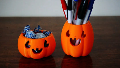 Pumpkin Jack-O-Lantern Decoration & Tea Light