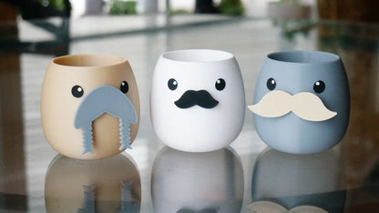 Mustache Planter & Pen Holder