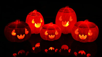 Pumpkin Jack-O-Lantern Decoration & Tea Light
