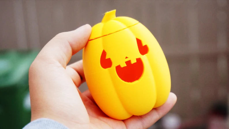 Pumpkin Jack-O-Lantern Decoration & Tea Light