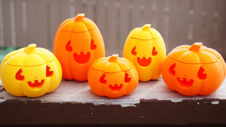 Pumpkin Jack-O-Lantern Decoration & Tea Light