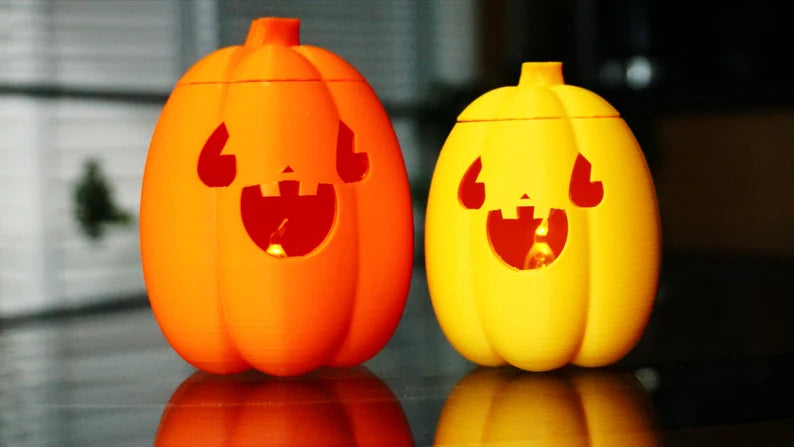 Pumpkin Jack-O-Lantern Decoration & Tea Light