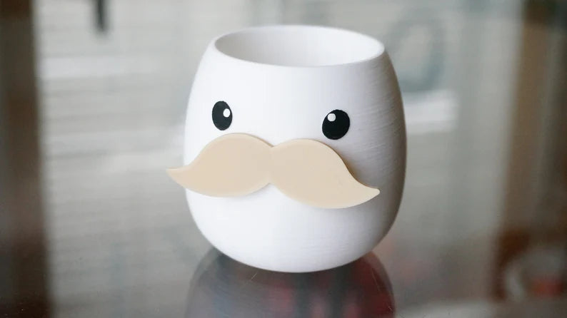Mustache Planter & Pen Holder