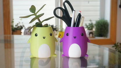 White Belly Planter & Pen Holder