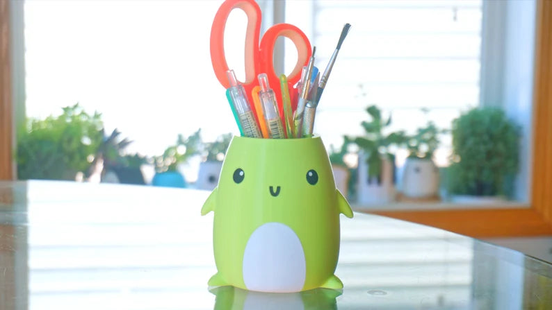 White Belly Planter & Pen Holder