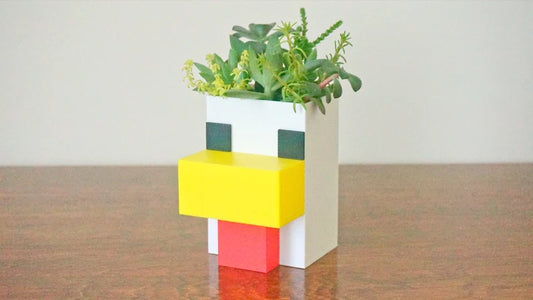 Minecraft Chicken Planter & Pen Holder