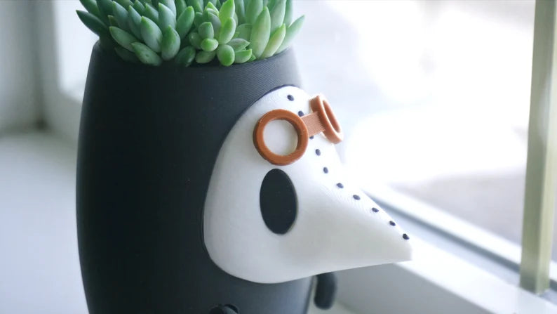 Plague Doctor Planter & Pen Holder