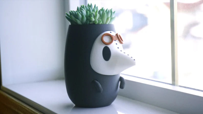 Plague Doctor Planter & Pen Holder