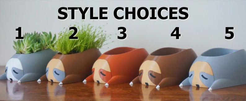 Sleepy Sloth Planter & Holder