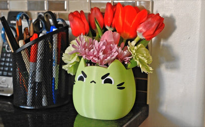 Angry Cat Planter & Pen Holder