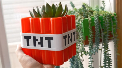 Minecraft TNT Block Planter & Pen Holder