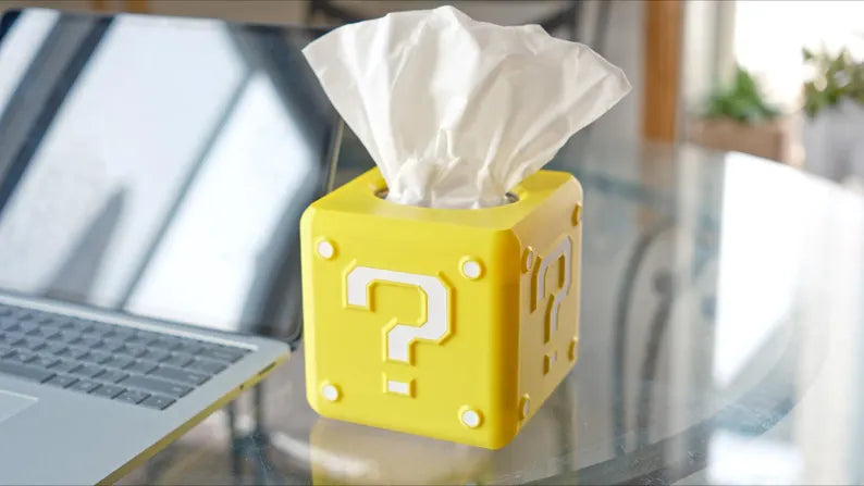 Mario Question Block Tissue Box Cover