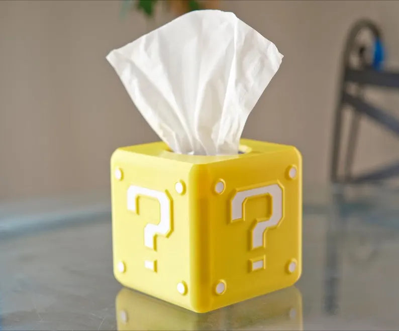 Mario Question Block Tissue Box Cover