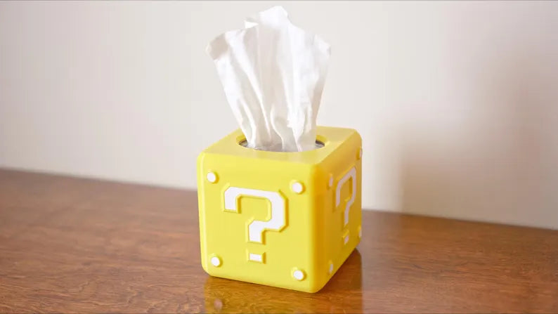 Mario Question Block Tissue Box Cover