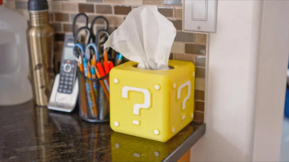 Mario Question Block Tissue Box Cover