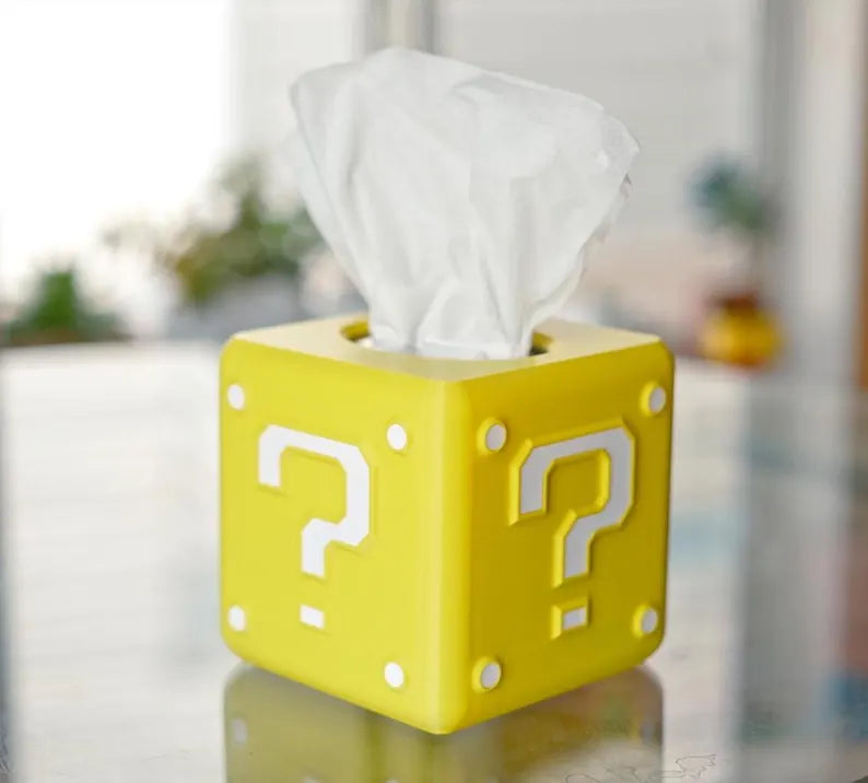 Mario Question Block Tissue Box Cover